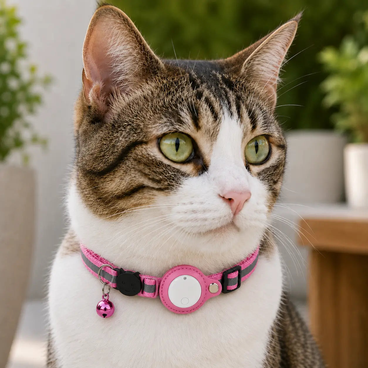 Pink Airtag Cat Collar