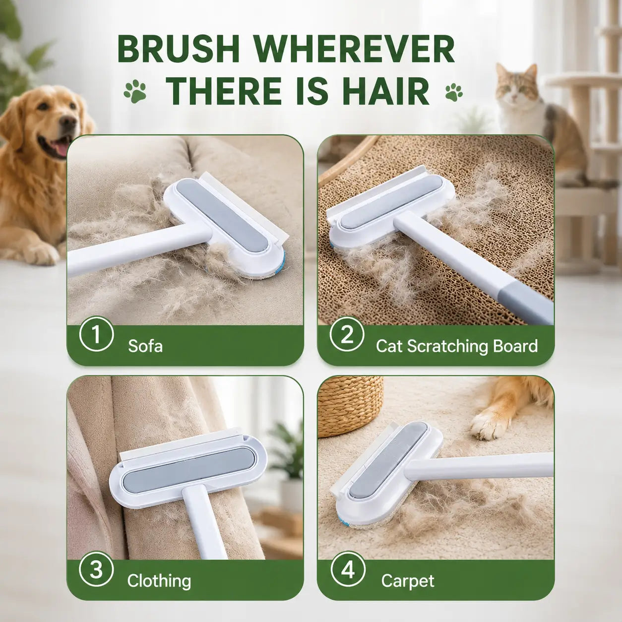 Clovertail™ Pet Hair Cleaning Brush