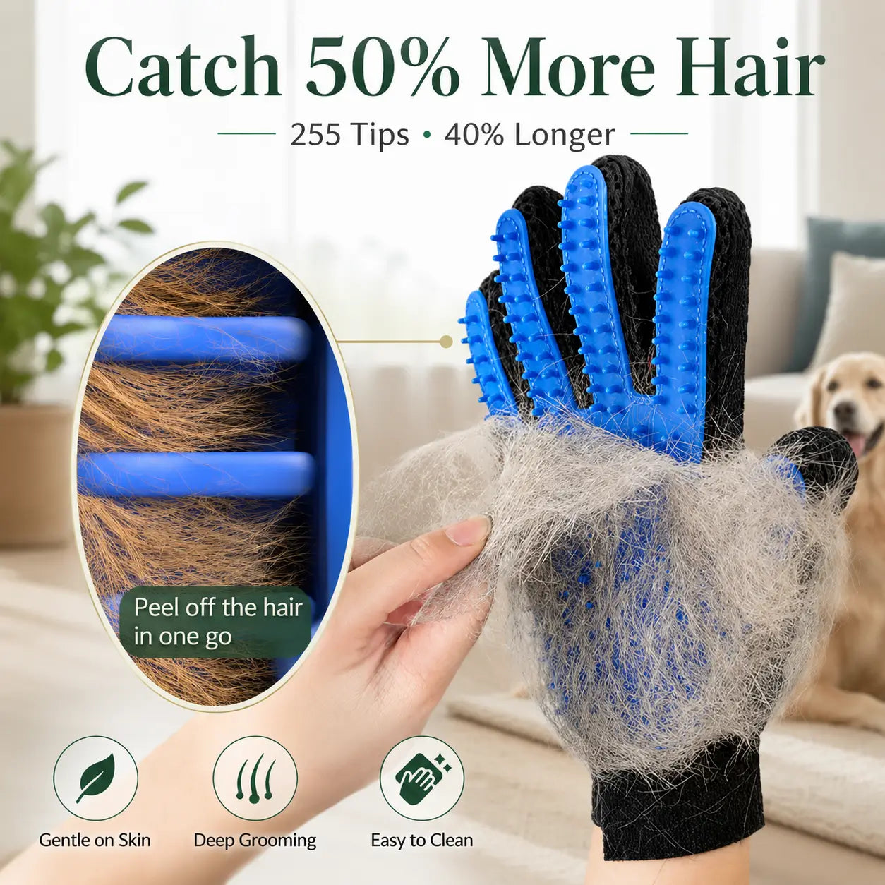 Clovertail™ Pet Grooming Gloves
