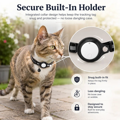 Clovertail™ Breakaway Cat AirTag Collar With Built-In Holder