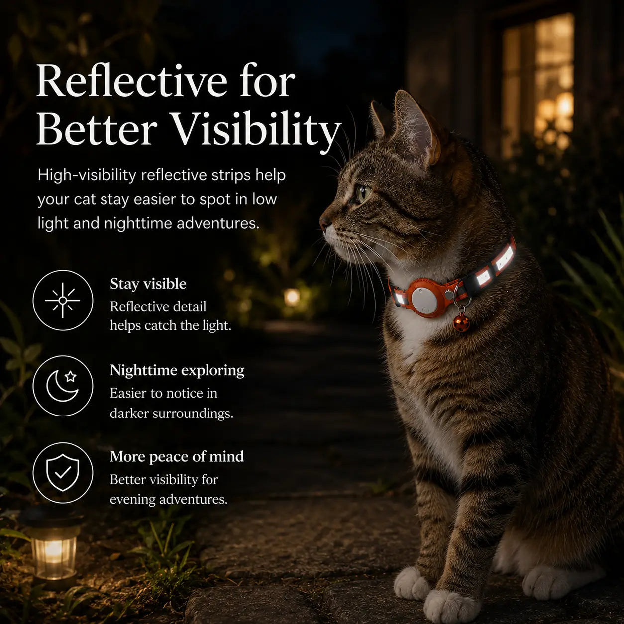 Clovertail™ Breakaway Cat AirTag Collar With Built-In Holder