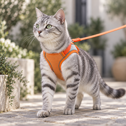 Reflective Cat Harness & Leash Set